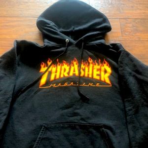 Thrasher Black Hoodie Size Small